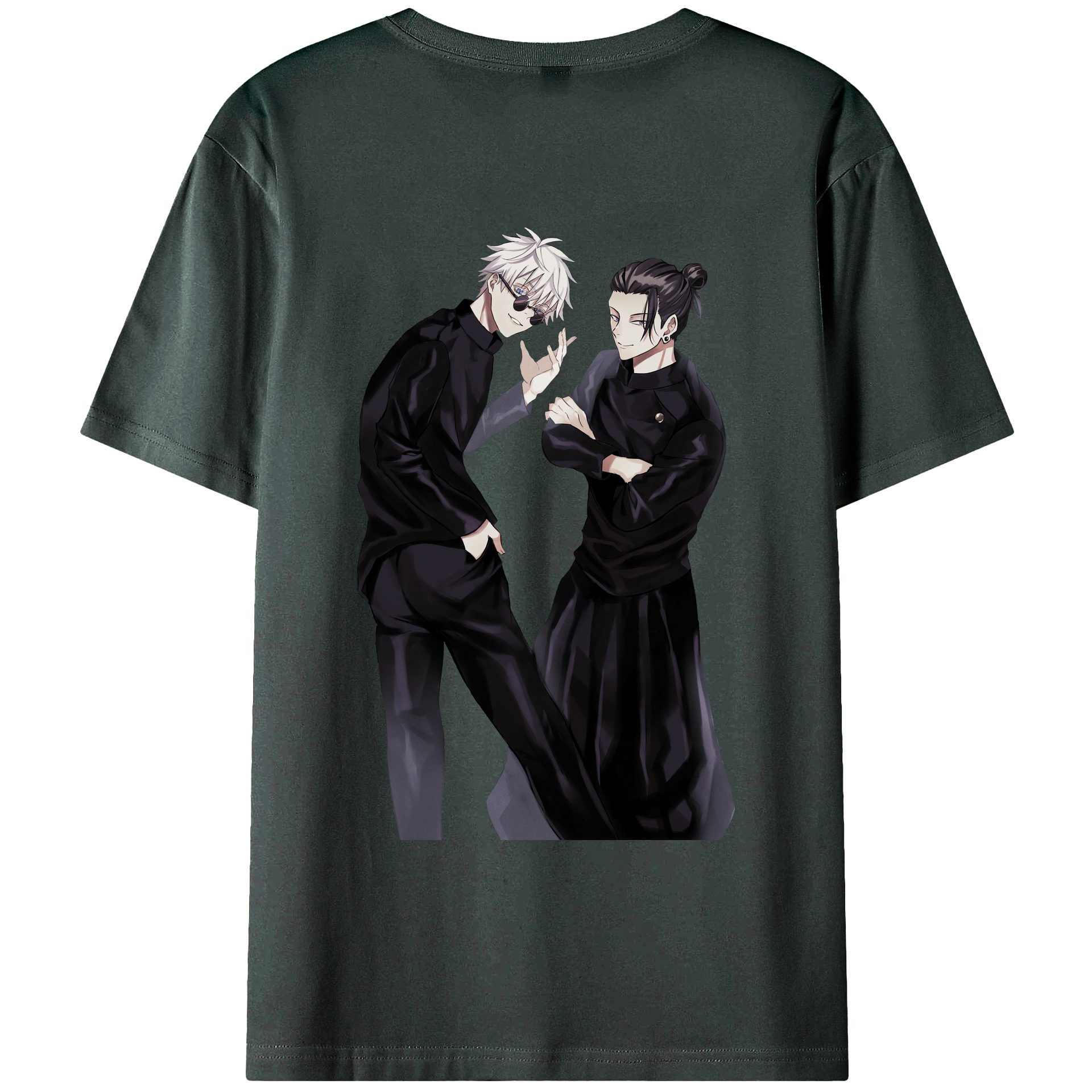 （画像用） 呪術廻戦 Jujutsu Kaisen 綿100％ メンズ半袖Tシャツ（バックプリント） 通気性
